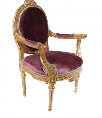 French louis xvi gilt arm chair 1