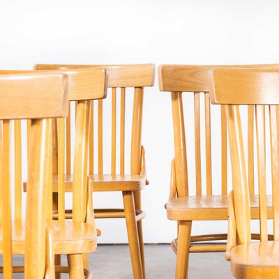 Straight Back Bentwood Dining Chairs from Ton 1960s Set of 8 for sale at Pamono