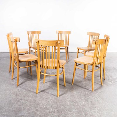 Straight Back Bentwood Dining Chairs from Ton 1960s Set of 8