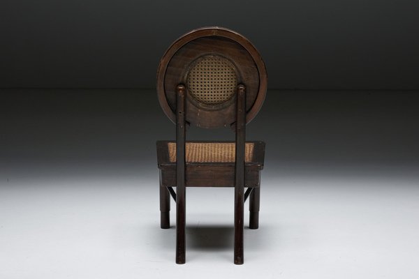 Early 20th Century Dining Chair with Cane Circle Back for sale at