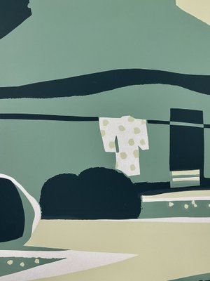 Japanese Mid-Century Modern Woodblock Print by Tomizaburo Hasegawa