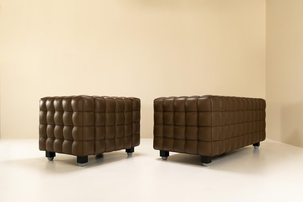 Kubus Sofa and Club Chair attributed to Josef Hoffmann for