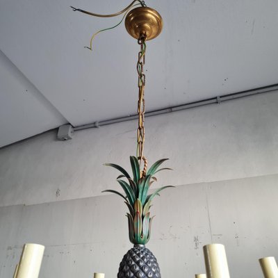 Brass Chandelier with Pineapple and Foliage Details, 1970s for sale at  Pamono