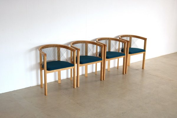 String Chairs by Tranekaer for Tranekær Furniture, 1970s, Set of 4