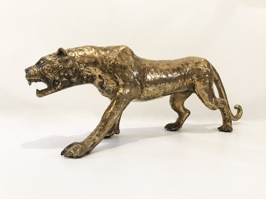 Large Brass Cheetah, 1970s for sale at Pamono
