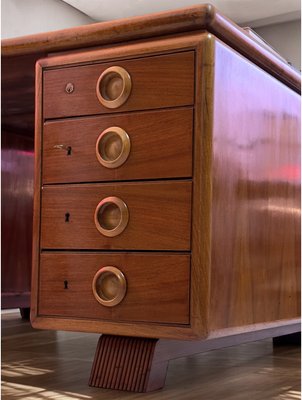 Mid-Century Italian Maple Veneered Desk Attributed to Paolo Buffa Mid-Century Italian Maple Veneered Desk Attributed to Paolo Buffa
