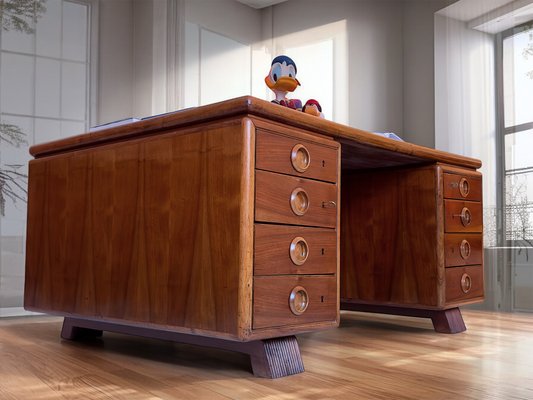 Mid-Century Italian Maple Veneered Desk Attributed to Paolo Buffa Mid-Century Italian Maple Veneered Desk Attributed to Paolo Buffa