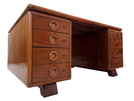 Mid-Century Italian Maple Veneered Desk Attributed to Paolo Buffa Mid-Century Italian Maple Veneered Desk Attributed to Paolo Buffa