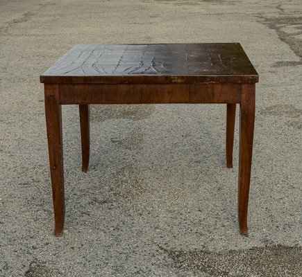 Square walnut sale dining table