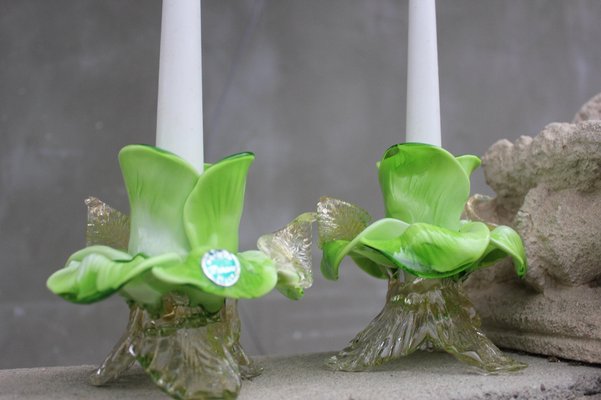 Portacandele e portalumini lanterne verde per la decorazione