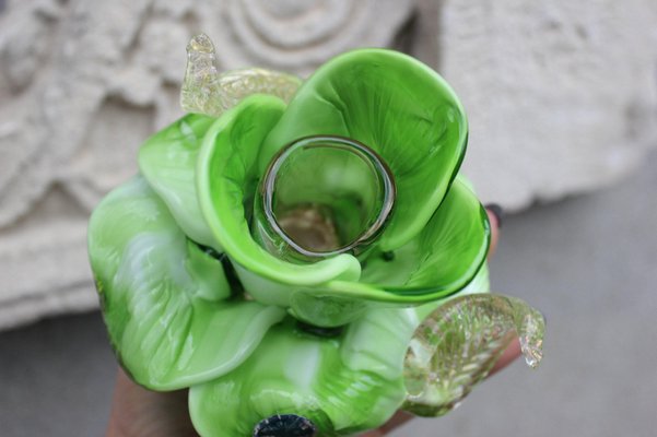 Set Di 8 Portacandele In Vetro Verde Retrò 7,5 Cm – Decorazione Da Tavolo Vintage - 3