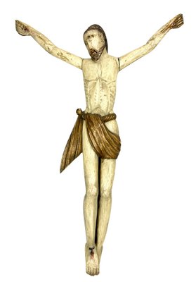 Central European Artist, Large Polychrome Carved Corpus Christi