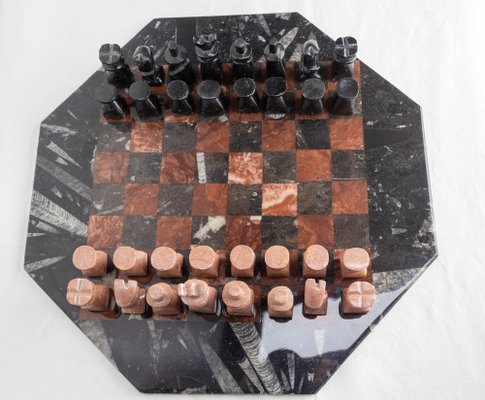 Store Indya Exclusive Schach Set Klassisch Spiel Marmor Schachbrett mit  Staunton Stuck und Holzlager Samtinnenraum