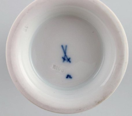 Grne Efeu Vine Vase und Schale aus handbemaltem Porzellan von Meissen,  1940er, 2er Set bei Pamono kaufen