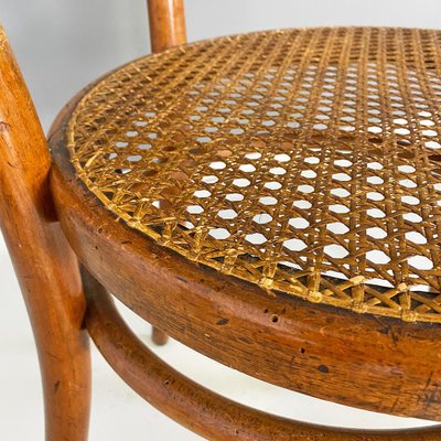 Antique French Beech and Vienna Straw Chairs from Thonet 1890s Set of 6