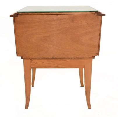 Table De Chevet  2  - Tables De Chevet Art Déco En Bruyère Et Laiton Laiton Ronce