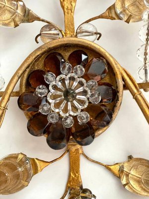 Porta lampade in ceramica-metallo in bronzo vintage