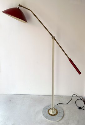 Red metal sale floor lamp