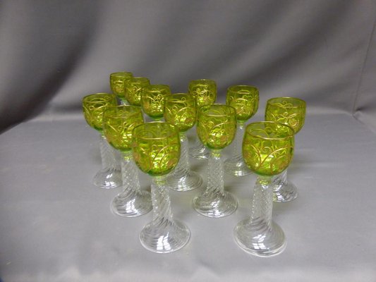 Rhinestone Wine Glasses, Set of 12 for sale at Pamono