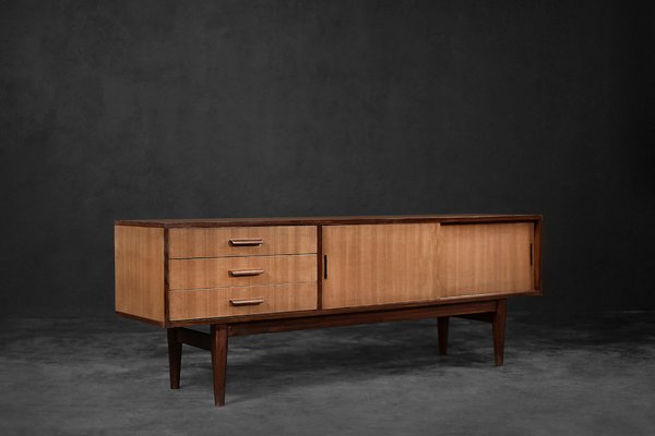 Mid Century Danish Modern Mahogany Sideboard with Drawers 1970s
