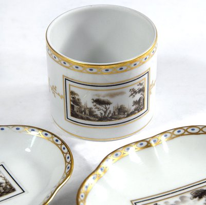 Italian Porcelain Fiesole Set by Richard Ginori, 1960s, Set of 3