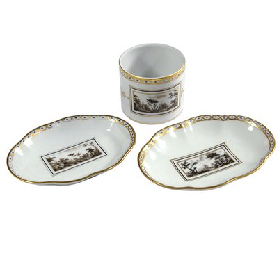 Italian Porcelain Fiesole Set by Richard Ginori, 1960s, Set of 3