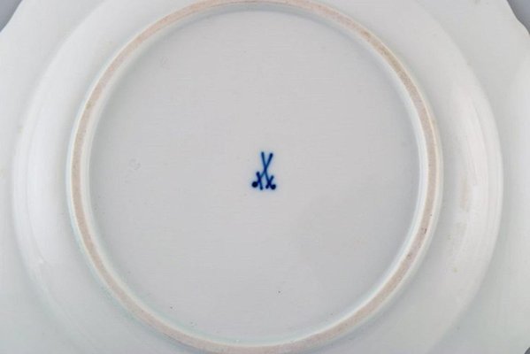 Late 19th Century Meissen Plate in Hand-Painted Porcelain for sale