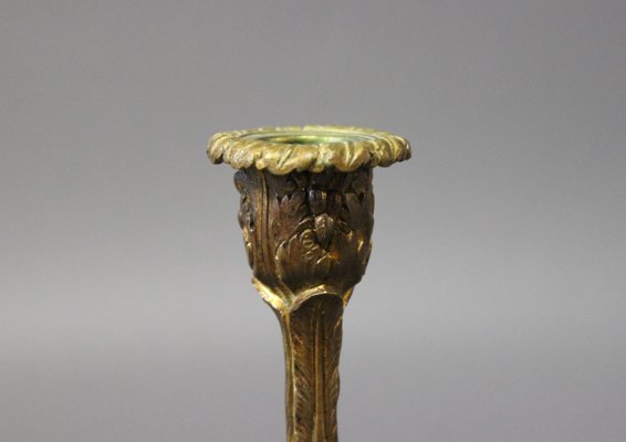 Antique French Gilded Bronze Candlesticks Set Of 2 For At Pamono Antique French Gilded Bronze