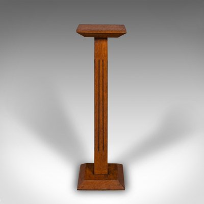 Victorian English Oak Pedestal, 1880s for sale at Pamono