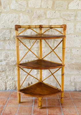 Bamboo corner shelf deals
