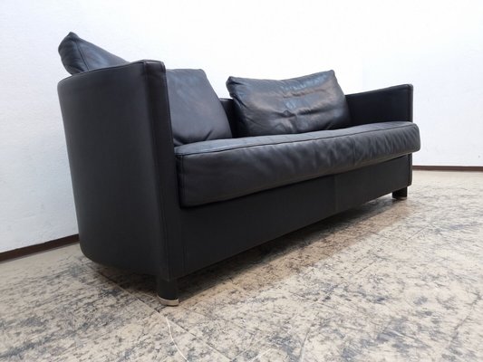 Fsm Pool Sofa In Black Leather By Jan
