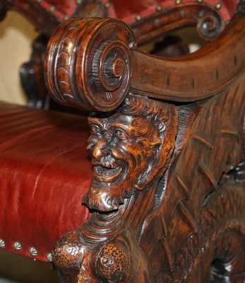Antique rocking chair with lion head arms new arrivals