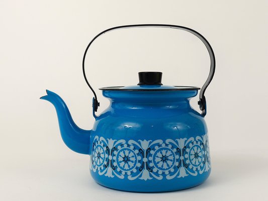 Mid-Century Finnish Enamel Tea Pot Kettle by Kaj Franck, 1960s for