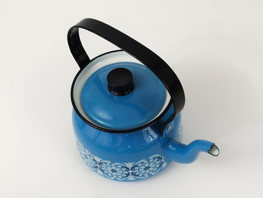 Mid-Century Finnish Enamel Tea Pot Kettle by Kaj Franck, 1960s for