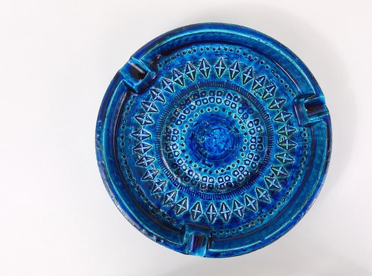 Posacenere Da Esterno Antivento In Metallo - Design Rotondo E Piatto, Colore Blu - Foto 7