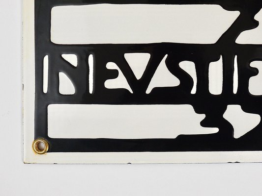 Emailliertes Jugendstil Werbeschild von Wiener Werkstaette Emailliertes Jugendstil Werbeschild von Wiener Werkstaette