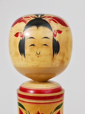 Kokeshi japonaise vintage Naruko signée Shōzō - poupée artisanale en