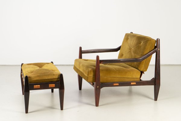 Vintage mid century chair and ottoman outlet