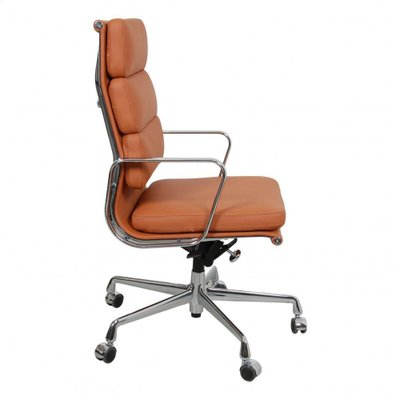 Ea 219 Office Chair in Cognac Leather by Charles Eames for Vitra
