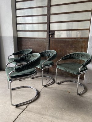 Mid century modern chrome dining chairs deals