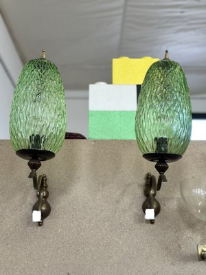 Green Murano Glass Wall Light 1980s for sale at Pamono