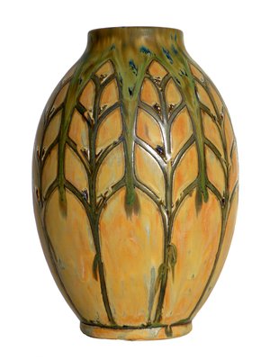 Art Deco Pottery Vase by Charles Catteau for Boch Frères, 1921
