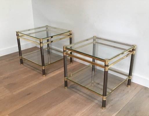 Gl And Br Coffee Tables 1970s Set Of 2 For At Pamono Gl And Br Coffee Tables 1970s