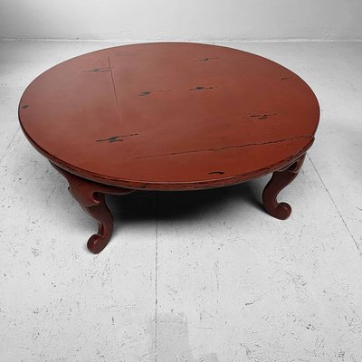 Japanese Meiji Era Wabi Sabi Lacquer Chabudai Coffee Table for