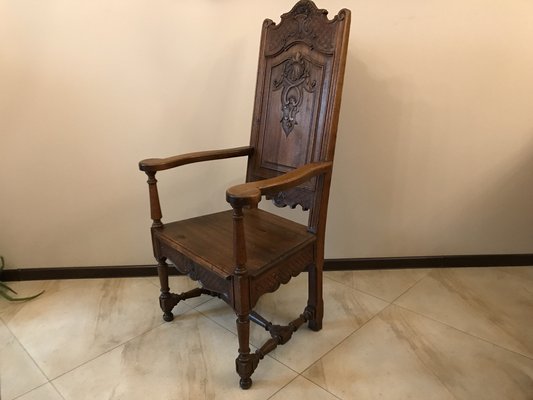 Antique wooden sale throne chair