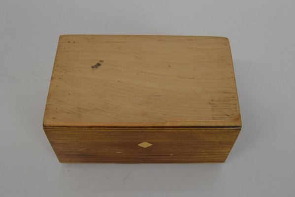 Mid-Century Small Hand Carved Wood Box, 1950s for sale at Pamono