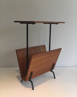 Vintage Side Table With Magazine Rack 1950s For At Pamono Vintage Side Table With Magazine Rack 1950s 2