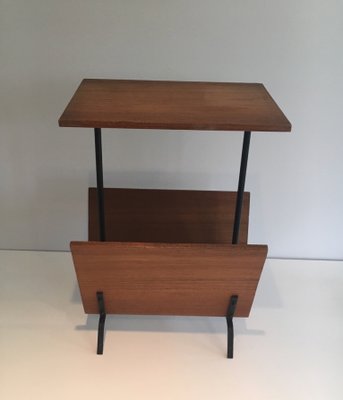 Vintage Side Table With Magazine Rack 1950s Vintage Side Table With Magazine Rack 1950s