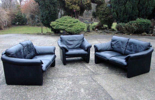 Leather Living Room Set 1980s Of