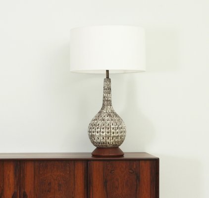 Mid Century Large American Glazed Ceramic Table Lamp 1950s For Mid Century Large American Glazed Ceramic Table Lamp 1950s 1